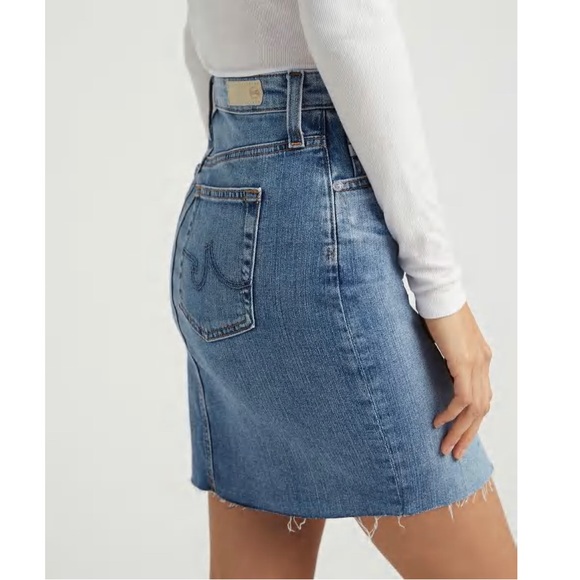 ADRIANO GOLDSCHMIED The Erin Pencil Skirt Distressed With Raw Hem, AG - Picture 9 of 9